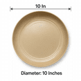 thumbnail image 2 of 10 Inch Wheat Straw Dinner Plates, Set of 8 Unbreakable Plates, Microwave & Dishwasher Safe, Lightweight Modern Tableware, Reusable Dinner Plates for Kitchen Daily Use(Beige), 2 of 8