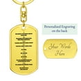 thumbnail image 6 of Ten Commandments Polish Przykazań Bożych Bible  Keychain Stainless Steel or 18k Gold Dog Tag, 6 of 20
