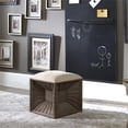 thumbnail image 3 of Bowery Hill Contemporary Wooden Ottoman in Natural, 3 of 3