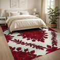 thumbnail image 3 of ODIKA 8'x10' Washable Area Rug Durable, Non-Slip Circle Semi Botanical Arrangement Symmetrical Decorative Border for Living Room, Under Sectional, Family, 3 of 7