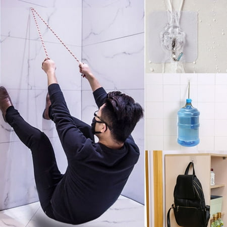 - 6x Strong Transparent Suction Cup Sucker Wall Hooks Hanger For Kitchen Bathroom