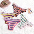 thumbnail image 2 of TrowBridge-bragas a rayas de colores para mujer, ropa interior de algodón transpirable, calzoncillos de moda femenina, lencería caliente acogedora, calzoncillos deportivos, 2 of 4