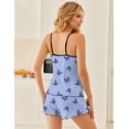 thumbnail image 4 of Ekouaer Pajama Sets for Women 2 Piece Camisole Pjs Cute Print Sleepwear Ribbed Sexy Tank Top with Shorts, 4 of 6
