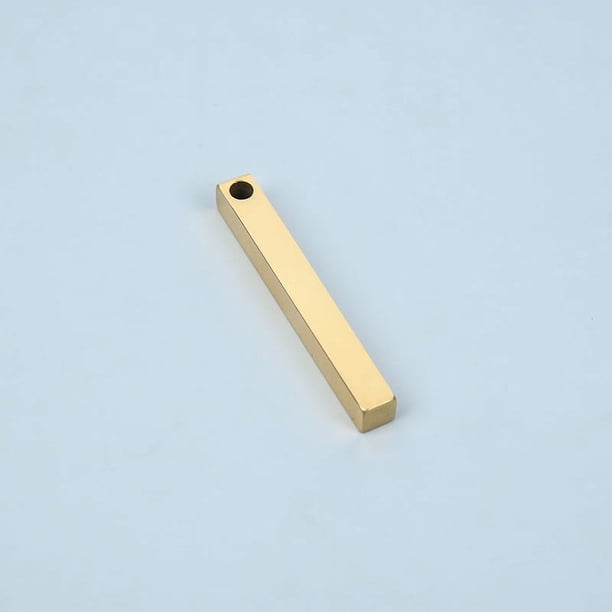 Colgante de acero inoxidable personalizado con forma de columna cúbica y largo en tres dimensiones, de acero de titanio