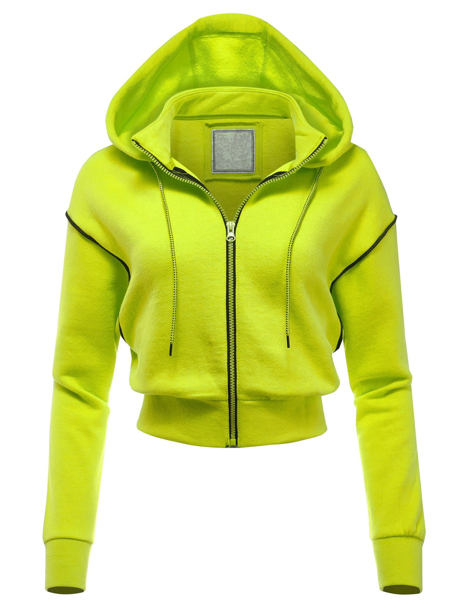 FashionMille Women Regular Fit Casual Hoodie Crop Fleece Jacket Hooded