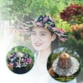 thumbnail image 2 of FurNest Bamboo Fan Hat Folding Portable Beach Hat Sun Protection Summer D3P7 Hat, 2 of 9