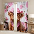thumbnail image 2 of Homewish Kawaii Rustic Cow Black Out Curtains, Western Cowgirl Cowboy Curtains Pack of 2 (42x63 Each), Farmhouse Cabin Bedroom Curtains, Living Room Curtains Decor, 2 of 6