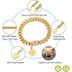 thumbnail image 2 of Collar para perro macizo de 19 mm en metal dorado y acero inoxidable con cierre de circonitas JAMW Sencillez, 2 of 5
