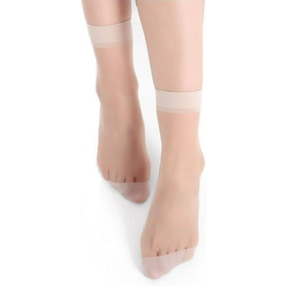 ERDOUY 10 Pairs Women's Nylon Ankle Short Sheer Socks（F）