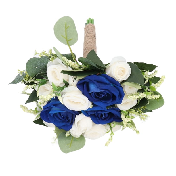 Ramo De Bodas, Ramo De Mano Nupcial De Flores Artificiales Falsas Con Flores Realistas Y Colores Vibrantes, Para Celebración De Bodas, Aniversario, Fiesta De San Valentín.