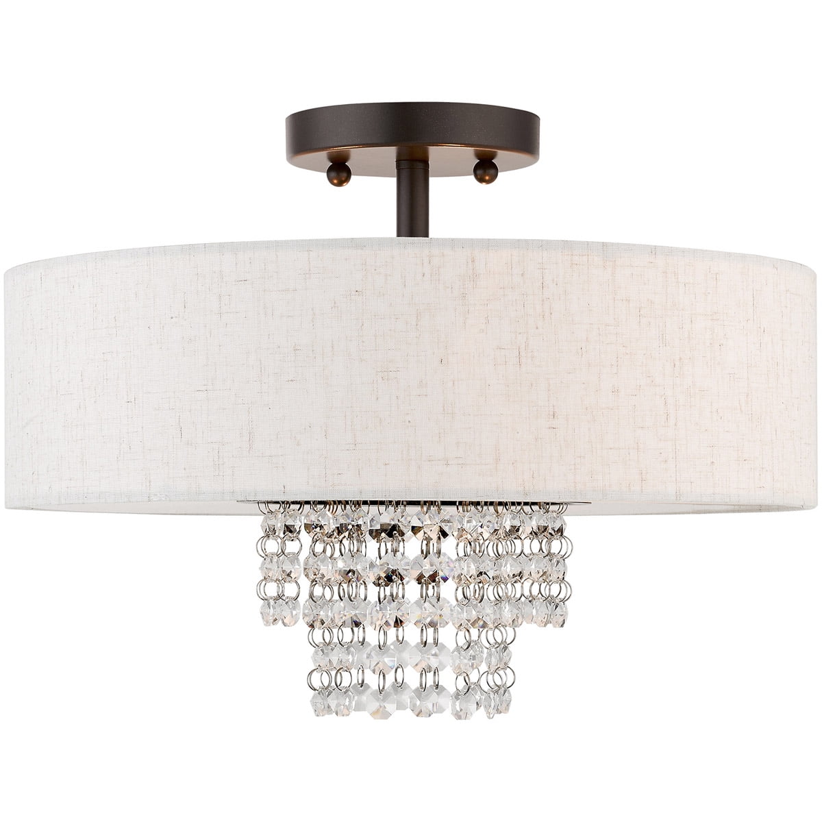 3 Light English Bronze Ceiling Light fixture with Steel base material