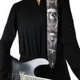 thumbnail image 6 of Perri's Printed Skull Leather Guitar Strap Black 2.5 in., 6 of 8