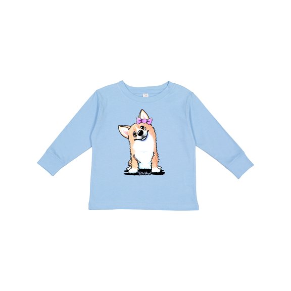 Inktastic Corgi Puppy Girl Boys or Girls Long Sleeve Toddler T-Shirt