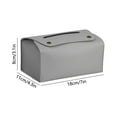 thumbnail image 3 of Qiweii Tissue Box Cover Rectangle Leather Tissue Box Stylish Tissue Box Holder, Decorative PU Tissue Cover for Bathroom Living Room Bedroom Table Desk Home Office Car, 3 of 6