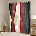 thumbnail image 2 of Erosebridal Black and Red Ombre Curtains Aesthetic Geometric Curtains & Drapes, Dots and Wave Stripe Blackout Curtains Watercolor Gradient Bedroom Curtains, Abstract Lines Window Treatments, 2 of 5