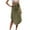 Army Green, variant on Kaemgyyd Skirt for Women Paper Bag Waist Skirt with Belted Button down Solid Color Casual Loose Midi Skirt Fall