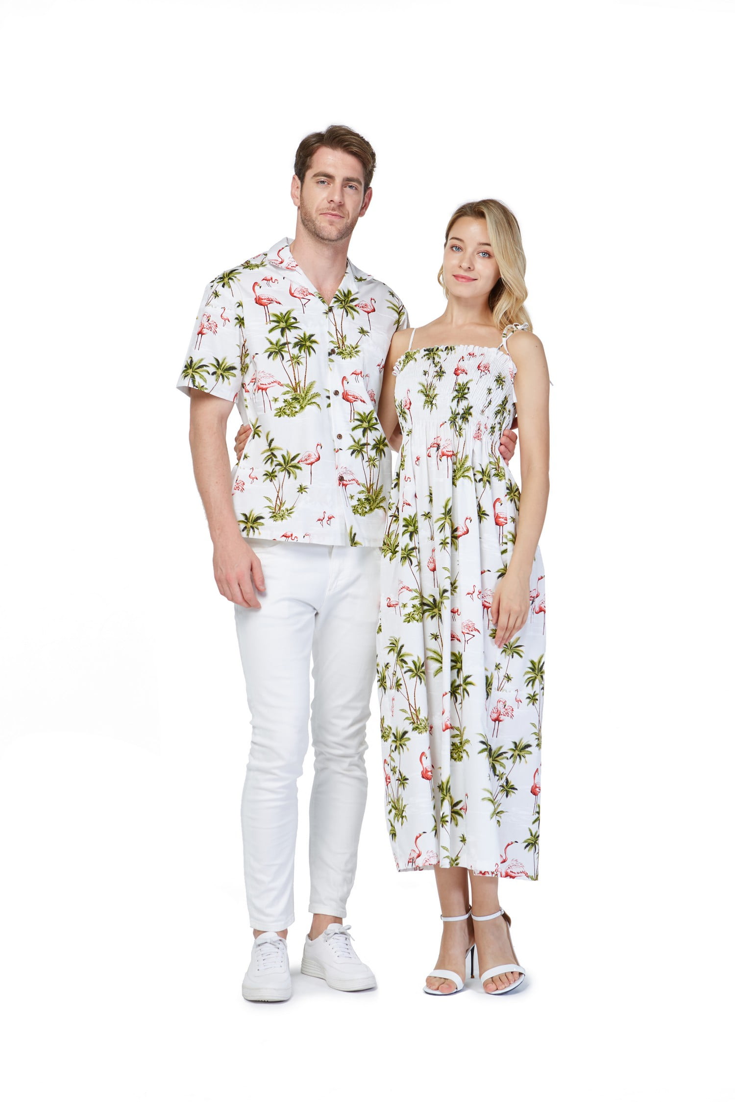 Hawaiian Aloha Shirt Dress with Pink Flamingos Morocco Ubuy