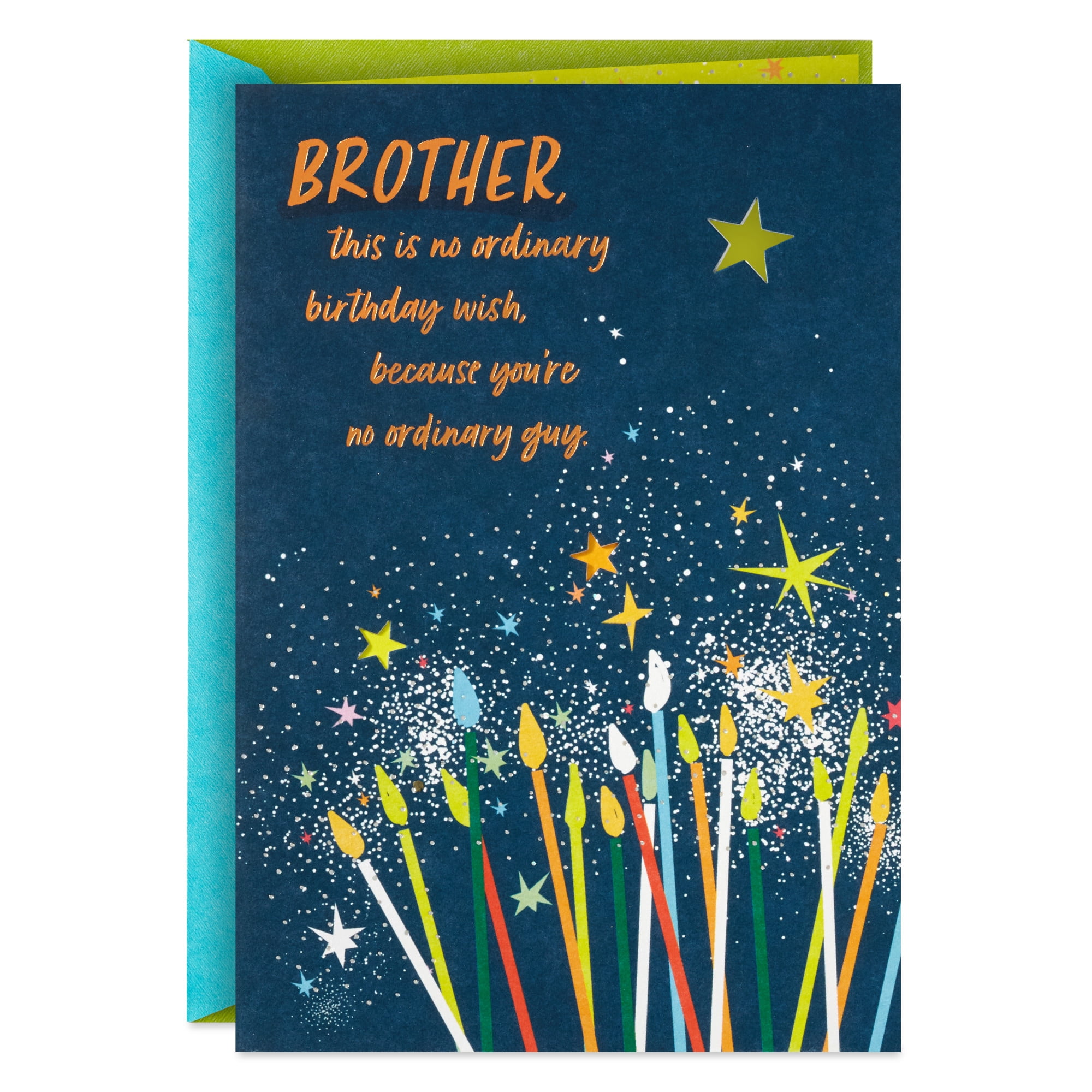 Hallmark Birthday Card from Sister (Wishes for a Bighearted Brother)