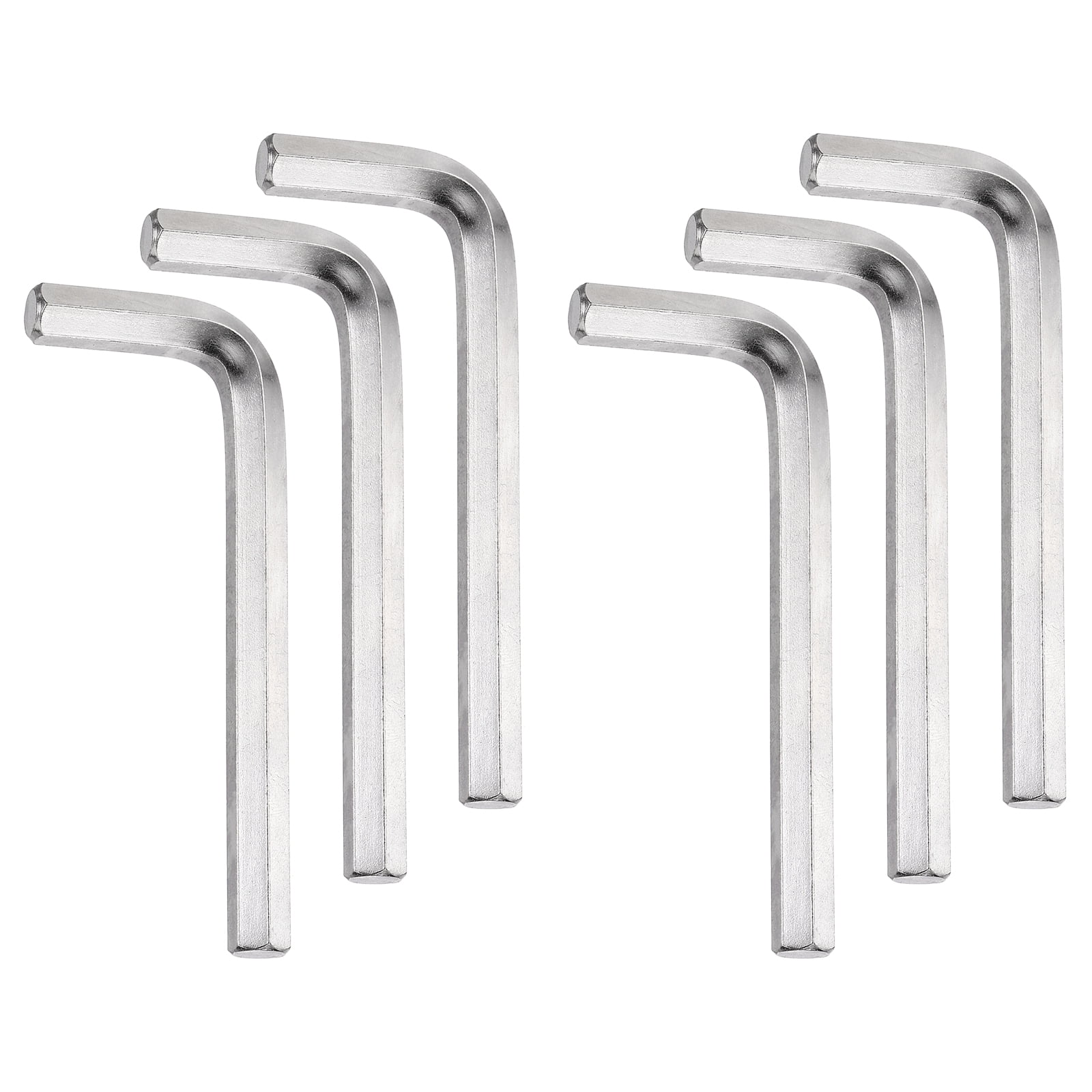 6pcs Hex Key Wrench 10mm L-Shape Hexagon Metric Wrenches Silver