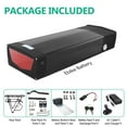 thumbnail image 2 of BVSLTUK  48V 20AH Rear Rack Ebike Battery Lithium-ion Bike Battery for 1800W 1500W 1000W 750W 500W Ebike Motors, Luggage Rack fit for 26" 27" 28" 700C ebike(Black), 2 of 9