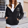 thumbnail image 2 of WILLBEST Sudadera Para Mujer, Estilo Casual de Invierno, Con Cremallera, Forrada, Con Estampado Festivo. Suave, Cómoda y Cálida, Ideal Para Actividades Al Aire Libre Durante La Temporada Navideña., 2 of 5