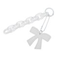 thumbnail image 1 of Ofertas Únicas 1 Pc Llavero de Moño de Moda de Cuero Sintético Blanco Acrílico, 1 of 5