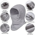 thumbnail image 4 of Graflsoa Double-Layer Fleece Balaclava for Girls - Light Rose, Soft & Windproof, Adjustable Fit for Outdoor Sports, 4 of 6