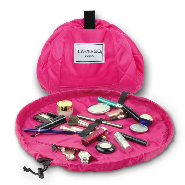 Organizador de bolsas de cosméticos y maquillaje Lay-n-Go Cosmo Deluxe Pink