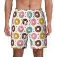 thumbnail image 2 of Picia Colorful Donuts pattern Mens Swim Trunks with Compression Liner Stretch Beach Shorts Quick Dry with Zipper Pockets No-Chafing Board Shorts-Small, 2 of 9