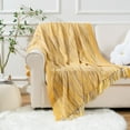 thumbnail image 6 of Battilo Yellow Throw Blanket for Couch, Fall Decorative Gold Throw Blanket for Sofa, Mustard Bed Throws with Tassel for Home Decor, 50"x60", 6 of 6