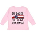 thumbnail image 3 of Inktastic Daddy Plays With Trucks Boys or Girls Long Sleeve Toddler T-Shirt, 3 of 5