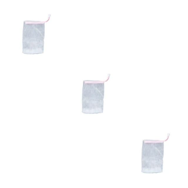 Billuyoard Bolsas de jabón de ducha Limpiador facial Malla Nylon Burbuja Red Cuerpo Hecho a mano Espuma Cordón Suministros para el hogar Rosa Type1 NO1