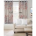 thumbnail image 2 of Red Blue Spring Floral Blackout Curtains for Bedroom Living Room Darkening Curtains 54 Inch Long Welcome Pastoral Botanical Rustic Short Curtain for Small Window Treatment Grommet Drapes 42"x54"x2, 2 of 9
