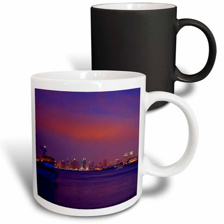 

3dRose San Diego Skyline Sunset Magic Transforming Mug 11oz