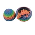 thumbnail image 5 of Surprise Dragon Egg Articulating Gemstone Dragon Fidget Figurine - 3D Printed Dragons Flexible ADHD, Autism, Relief Anxiety - Articulated Joints (RAINBOW), 5 of 6