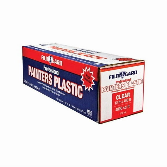 1 pc Film-Gard 12 ft. W X 400 ft. L X 0.35 mil Professional Grade Painter's Plastic Sheeting 1 pk