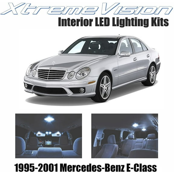 XtremeVision Interior LED for Mercedes-Benz E-Class 1995-2001 12 Pieces Cool White Interior LED Kit   Installation Tool