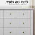 thumbnail image 5 of Homfa 6 Drawer Double Gray Dresser for Bedroom, Modern Dresser Wood Storage Cabinet with Classic Handle for Living Room, 5 of 8