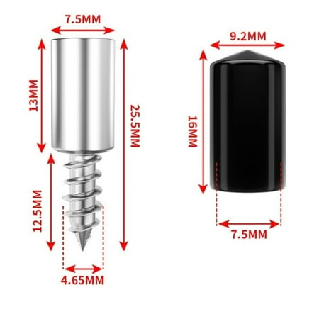 

20Pcs Self-Tapping Screws Cabinet Bracket Laminate Support Glass Studs Pegs