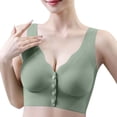 thumbnail image 2 of Fatuov Womens Front Closure Bra Push Up Soft No Underwire Bra for Sleep Full Coverage Breathable Bra, All-Day Wear, Underwear 34A, 2 of 5
