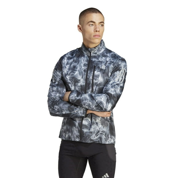 adidas Men's Own The Run Seasonal Jacket White/Black/Grey Small
