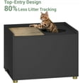 thumbnail image 5 of SSyao Modern Cat Litter Box Enclosure Furniture as End Side Table, Stackable Litter Box Furniture-Top Entry-Black, 5 of 9