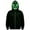 Dark Green, variant on Ghost Face Full Zip Masked Hoodie, Black Long Sleeve Glowing Hooded Sweatshirt Outfit for Men Women Halloween