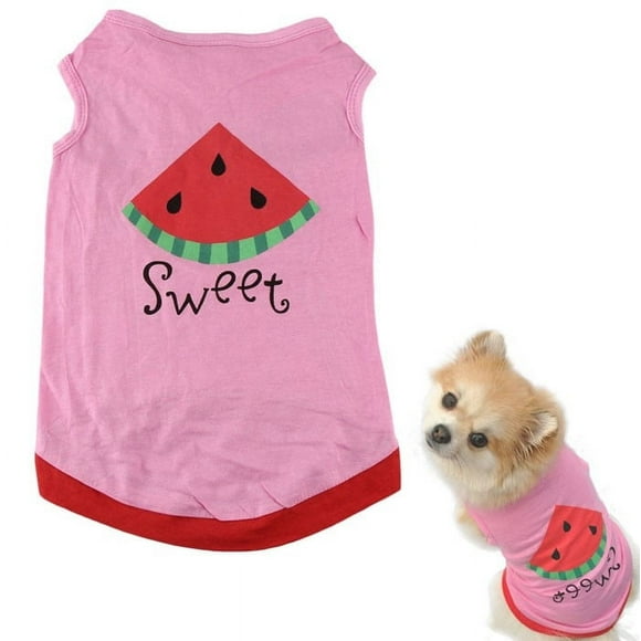 SIfdSeng Dog Vest Harness for Large Dog New Summer Cute Small Pet Dog Puppy Cat Clothes Watermelon Printed Pink Vest Dog Clothes for Large Dogs Male Dog Vest Harness for Large Dog
