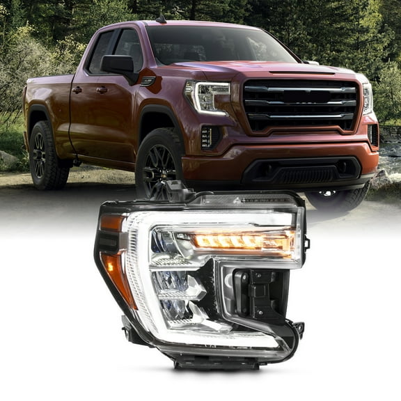 AKKON - Fit 2019 2020 2021 2022 GMC Sierra 1500 [FULL LED] w/DRL Turn Signal Headlight Right Passenger Side OE Style Assembly