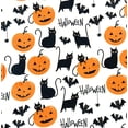 thumbnail image 6 of Serafina Home Halloween Throw Blanket: Fuzzy Black Cats and Jack O Lantern Pumpkin Print on Velvet Fleece for Sofa Bed Couch Chair Dorm, 6 of 7