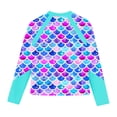 thumbnail image 4 of Alvivi Kids Long Sleeve Rash Guard Shirts UPF 50+ Girls Boys Zipper Swim Rash Vest Tops Swimwear Colorful 14, 4 of 5