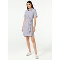 thumbnail image 2 of Free Assembly Women's Wrap Shirt Dress with Short Sleeves, 2 of 6