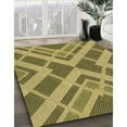 thumbnail image 3 of Ahgly Company Machine Washable Indoor Round Transitional Yellow Area Rugs, 7' Round, 3 of 7