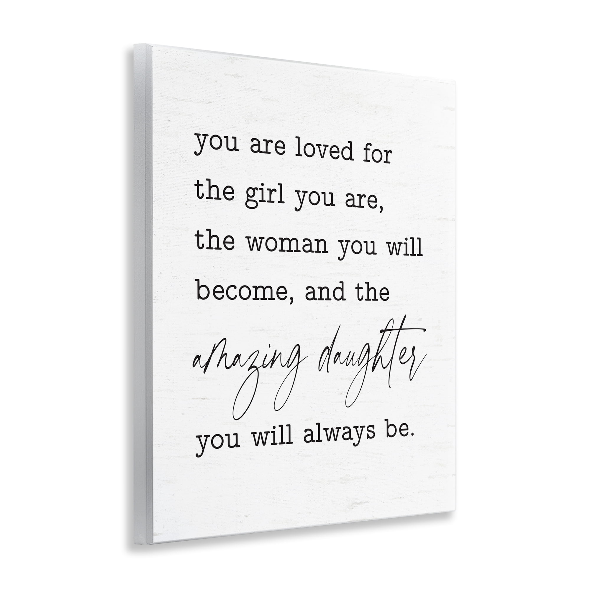 Stupell Industries Amazing Daughter Sentiment Text & Numbers Painting Unframed Art Print Wall Art, 11 x 14